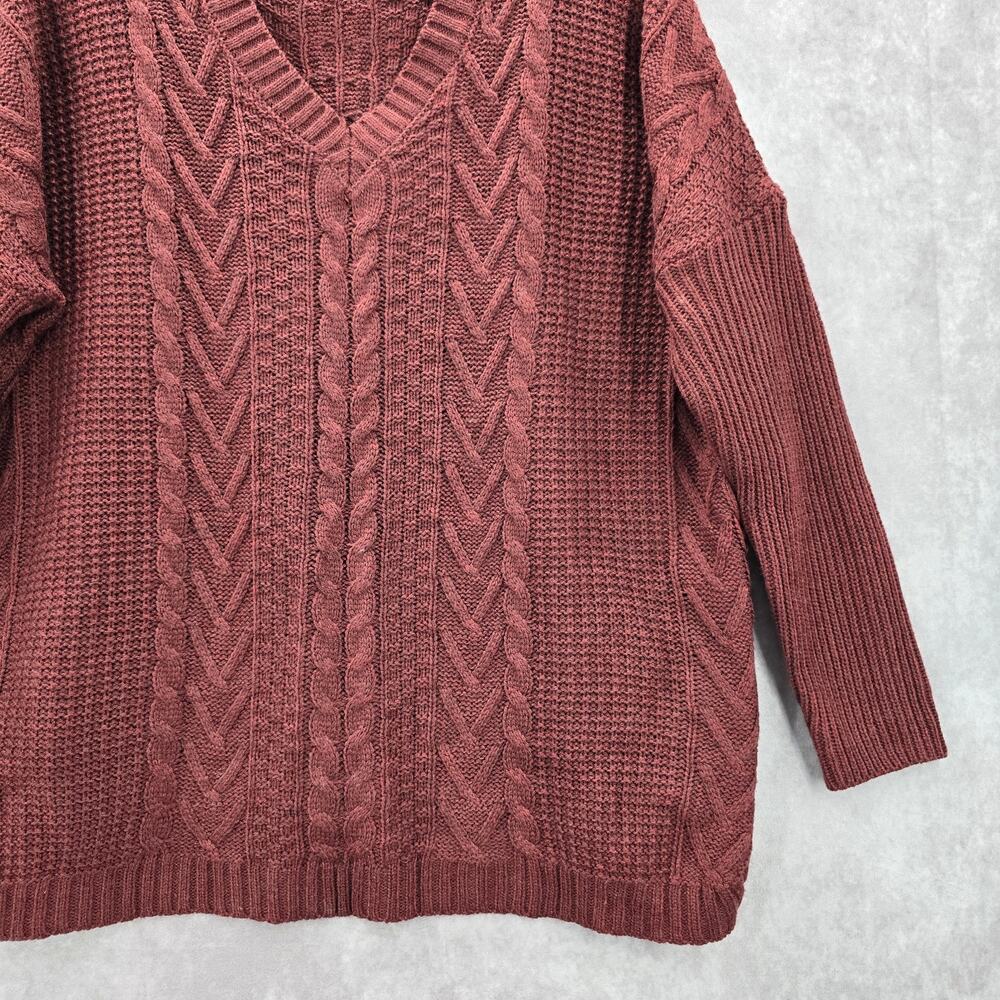 Natural Reflection Red Pullover Knit Long Sleeve … - image 4